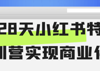 28天小红书特训营实现商业化