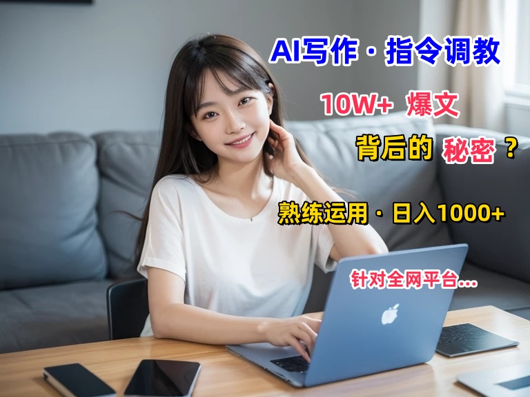 AI写作指令：10W+爆文的秘密，学会后，日入1000+