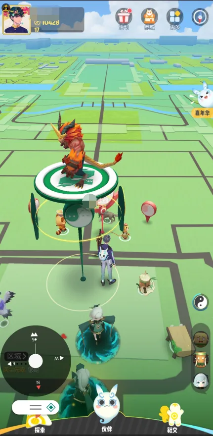 关于‘一起来捉妖’虚拟位置