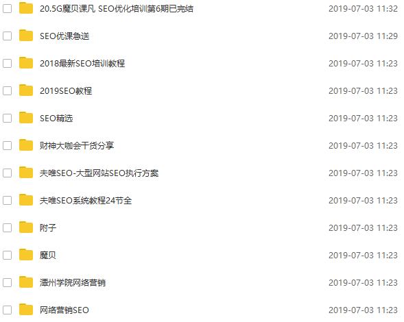 2019最新SEO和网络营销营销教程