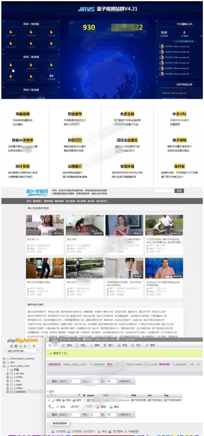 【站长亲测】价值4000元的 SEO站群量子视频站群V4.21正版源码无任何限制