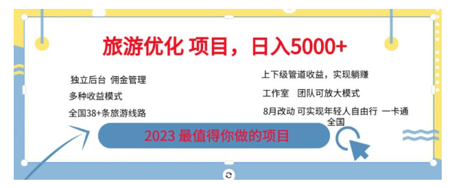 旅游卡，旅游优化项目，2023最值得你做的项目没有之一，简单月入过万