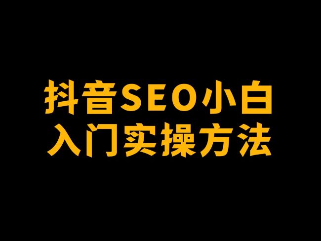 公众号SEO、抖音SEO，我去你妈的