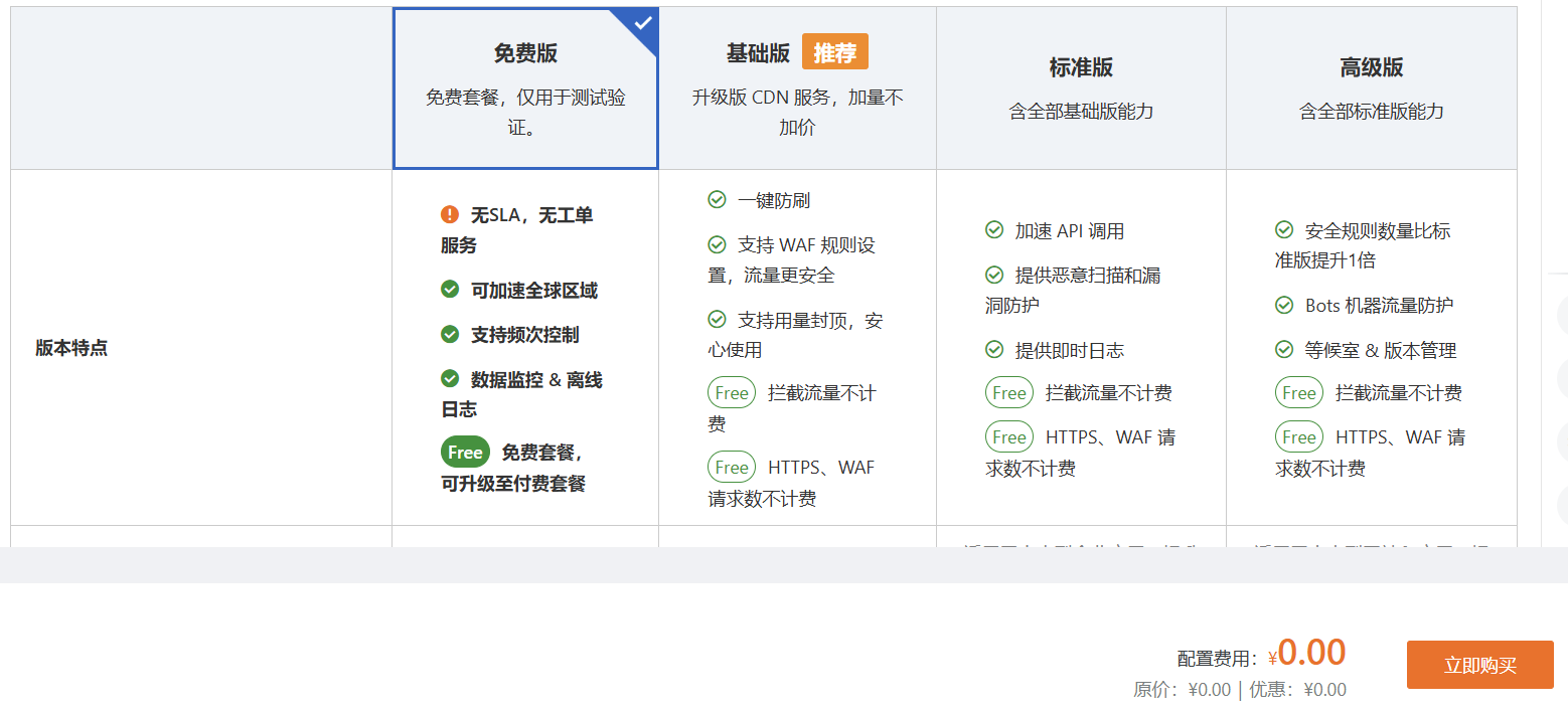 阿里云的CDN加速免费领取到2050年