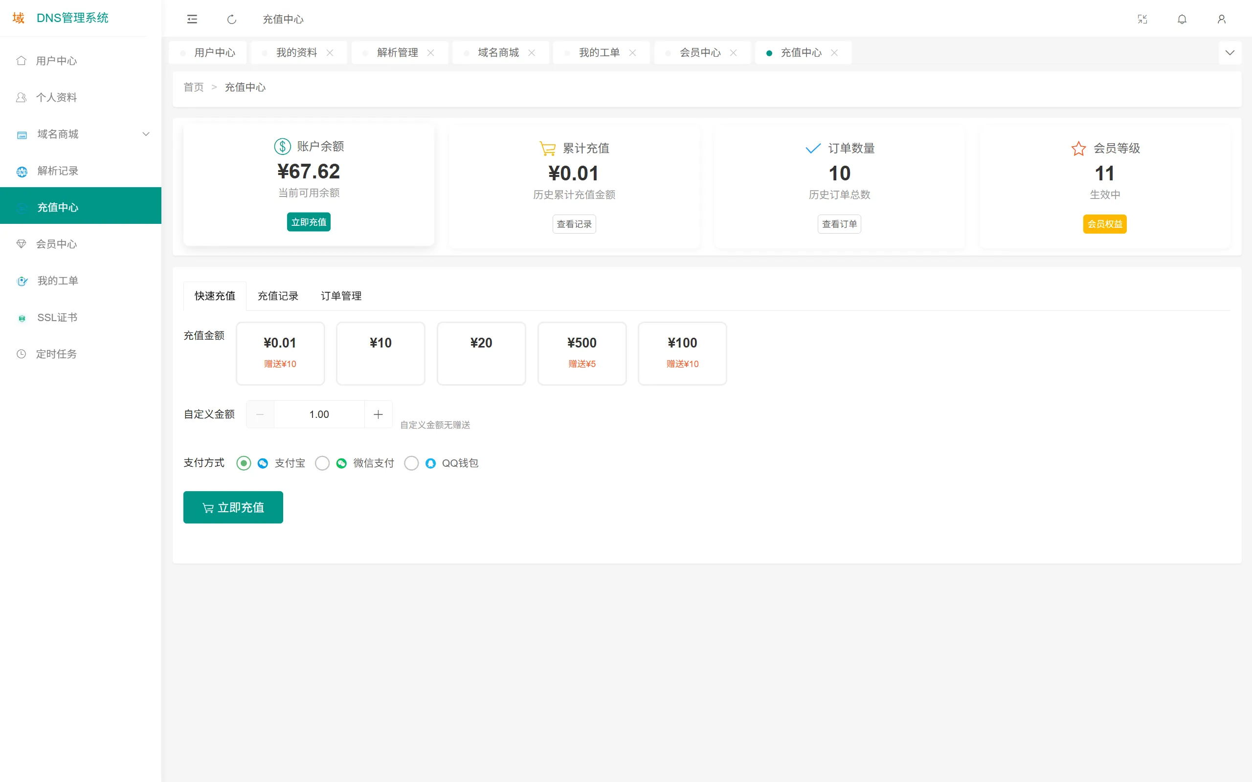 域DNS多级域名分发系统（程序）V1.0免费使用