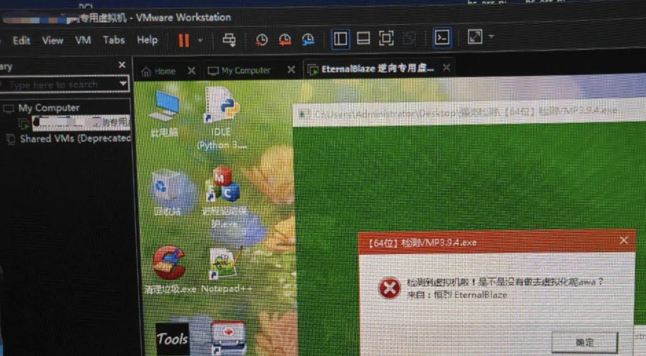 强壳检测虚拟机环境简易工具（VMP 3.9.4、Themida 3.1.8.0）